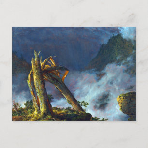 Carte Postale Tempête dans les montagnes par église Frederic Edw