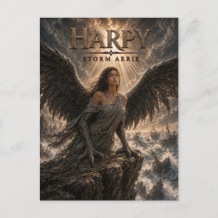 Carte Postale Tempête de harpie Aerie Cinéma sombre