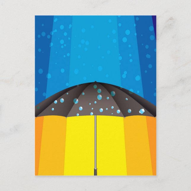 Carte Postale Tempête de pluie un jour ensoleillé (Devant)