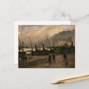 Carte Postale Tempête portuaire des pêcheurs d'Amsterdam par Vin