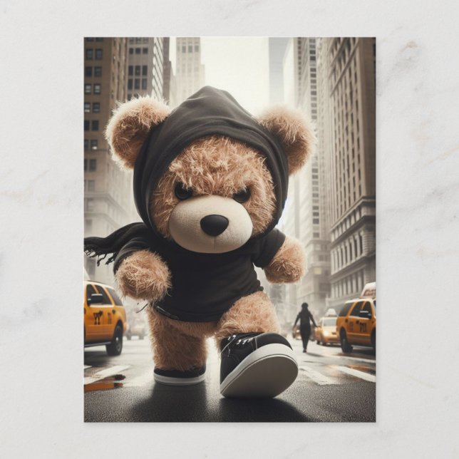 Carte Postale Tempêtes Nounours en colère NYC (Devant)