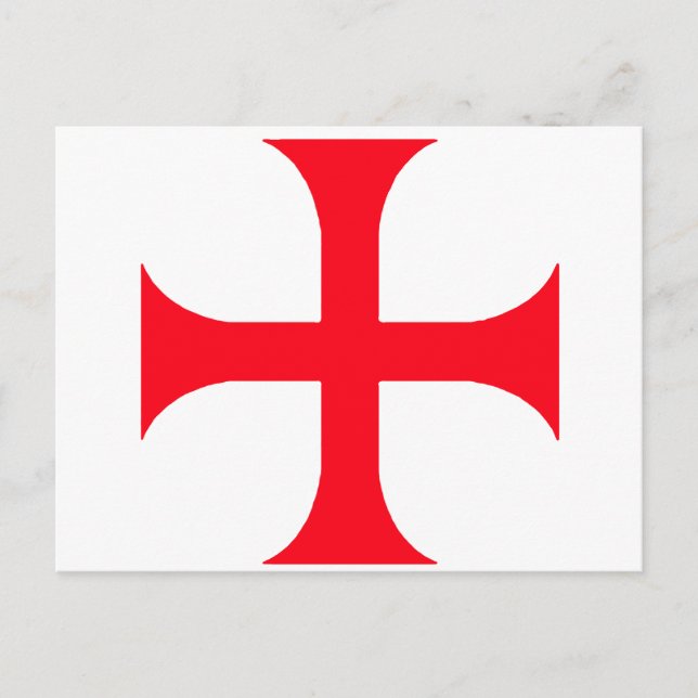 Carte Postale Templar red cross (Devant)