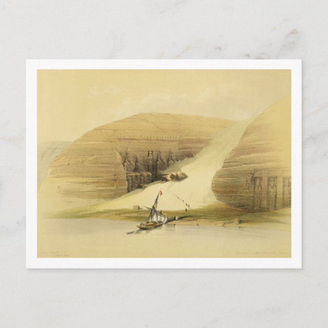 Carte Postale Temple d'Abou Simbel extraite, de "Egypt and Nu (Devant)