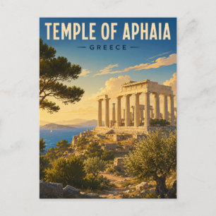 Carte Postale Temple d'Aphaia, île d'Égine Grèce