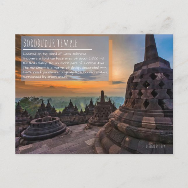 Carte Postale Temple de Borobudur 2 (Devant)
