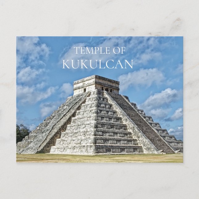 Carte Postale Temple de Kukulcán, Pyramide, Chichen Itza, Mexiqu (Devant)