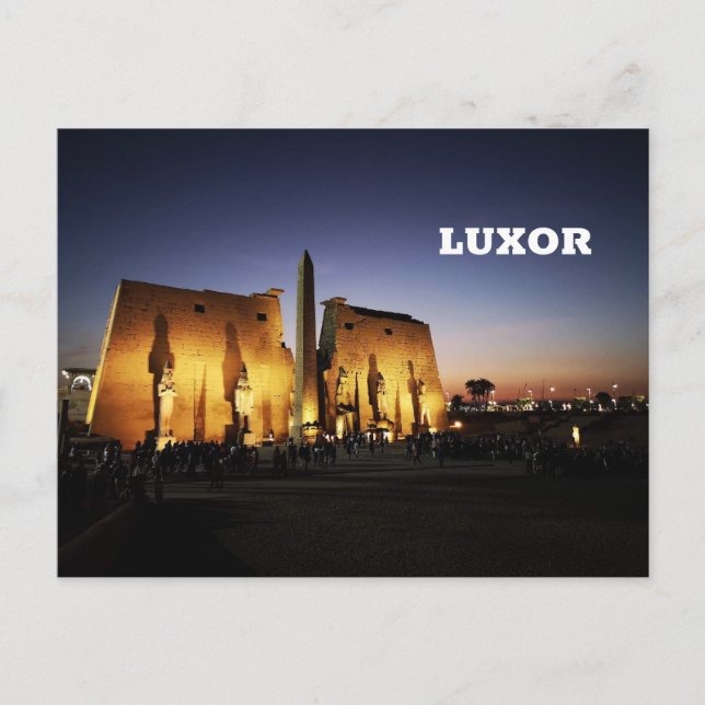 Carte Postale Temple de Louxor Égypte ancienne Pharaon Obliks (Devant)