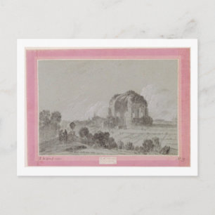 Carte Postale Temple de Minerva Medici, Rome, 1754 (dessin et