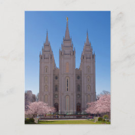 Carte Postale Temple de Salt Lake City au printemps.