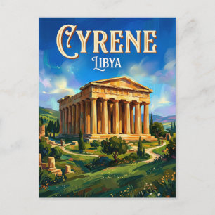 Carte Postale Temple de Zeus, Cyrène Libye