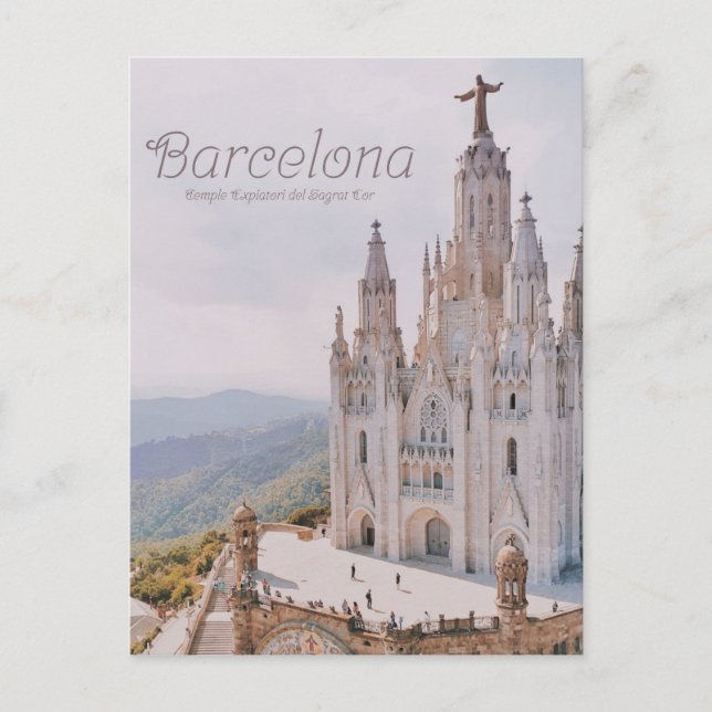 Carte Postale Temple d'Espagne de Barcelone Expiatori del Sagrat (Devant)