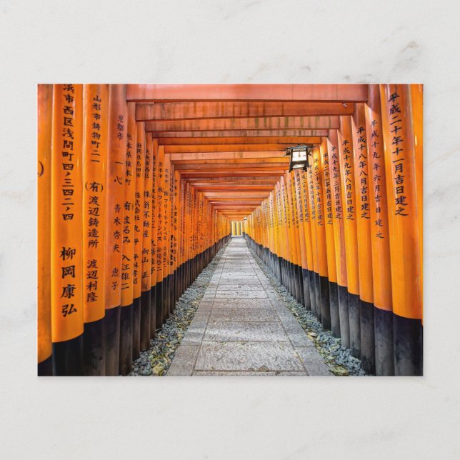 Carte Postale Temple Fushimi Inari, Kyoto Japon (Devant)