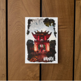 Carte Postale Temple Hanoï Vietnam de la littérature
