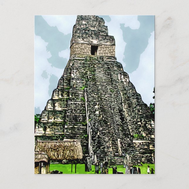 Carte postale : Temple maya à Tikal, Guatemala (Devant)