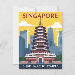 Carte Postale Temple Relique Bouddha de Singapour