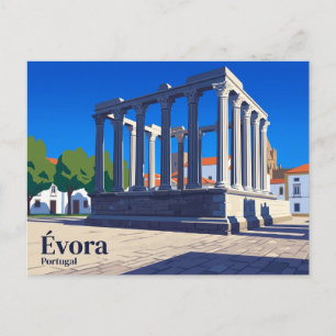 Carte Postale Temple romain d'Évora Portugal