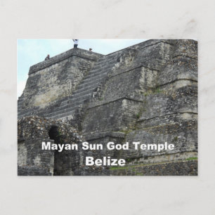 Carte Postale Temple Sun de Dieu Maya, Belize