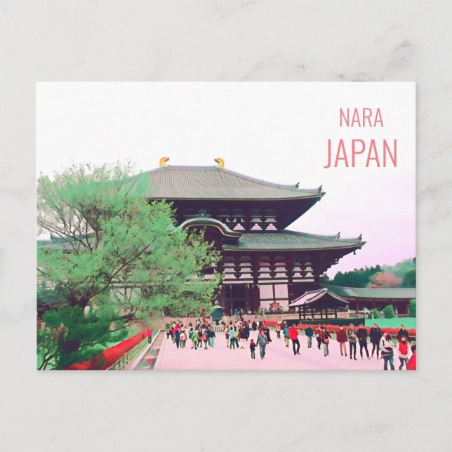 Carte Postale Temple Todai-ji Nara temple shire voyage japonais (Devant)