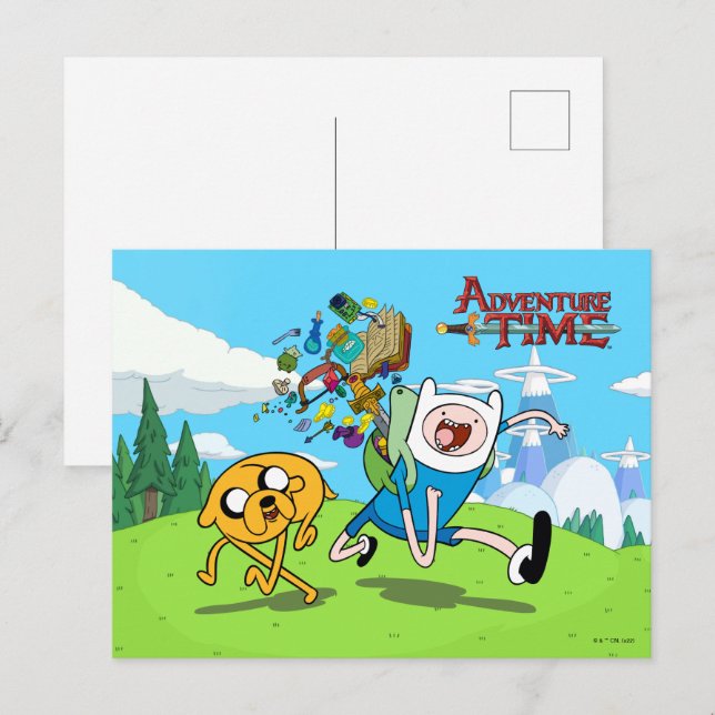 Carte Postale Temps d'aventure | Sac à dos Finn's Adventure Gear (Devant / Derrière)