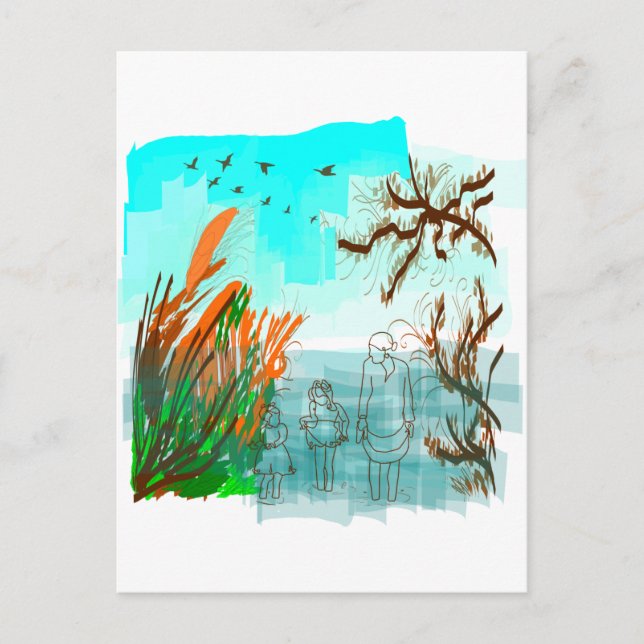 Carte Postale Temps De Plaisir Avec Grand-Mère Vue Extérieure Co (Devant)