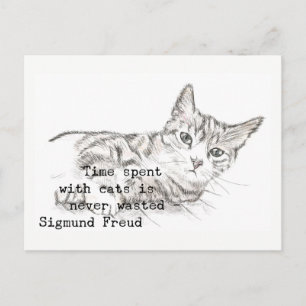 Carte Postale Temps passé avec des chats. . .