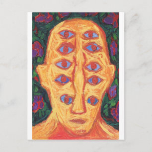 Carte Postale Ten Blue Eyes (étrange expressionnisme portrait su