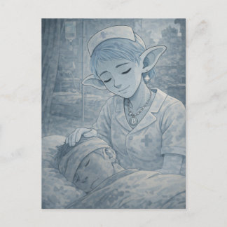 Carte Postale Tendresse / Infirmière / Hôpital