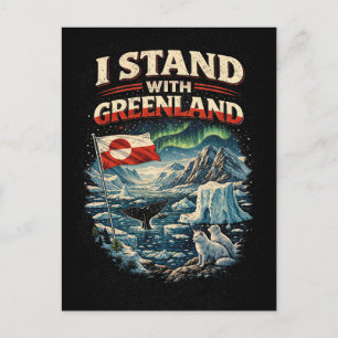Carte Postale Tenez-vous avec le Groenland