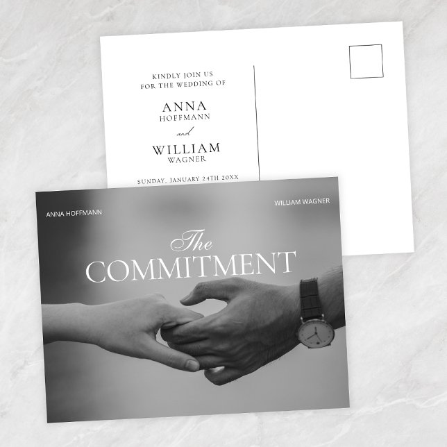 Carte Postale Tenir la main engagement photo romance mariage (Créateur téléchargé)