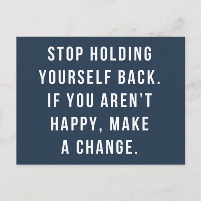 Carte Postale Tenir une citation (Devant)