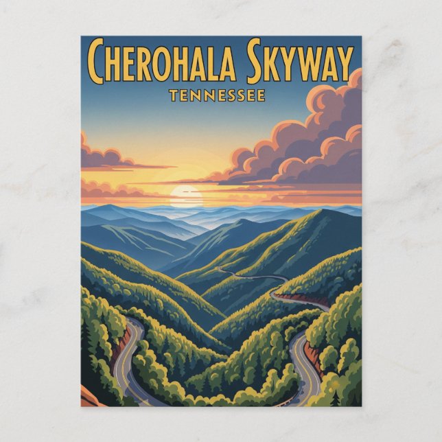 Carte Postale Tennessee Cherohala Skyway Souvenir (Devant)