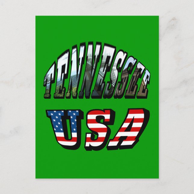 Carte Postale Tennessee et USA Picture Text (Devant)