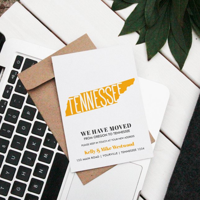 Carte Postale TENNESSEE Nous avons déménagé Nouvelle adresse Nou (Charming Tennessee Delights: Share your address with chic moving announcements, featuring a modern s)