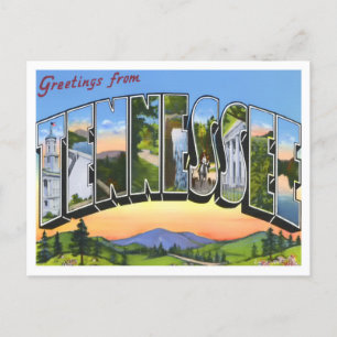 Carte postale Tennessee Vintage Big Letters