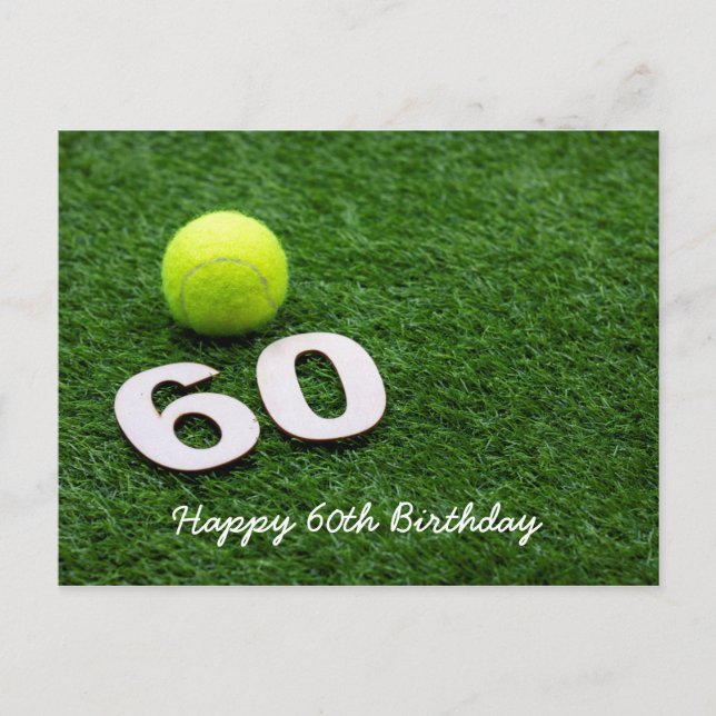 Carte Postale Tennis 60e anniversaire (Devant)
