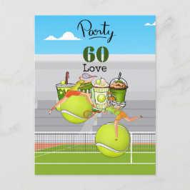 Carte Postale Tennis 60e anniversaire balle de tennis numéro am