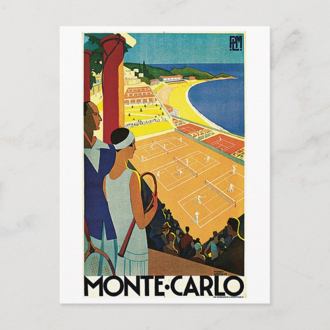 Carte Postale Tennis à Monte Carlo (Devant)