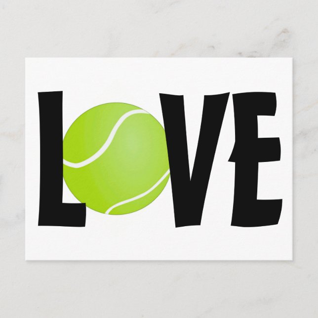 Carte Postale Tennis Ball LOVE (Devant)
