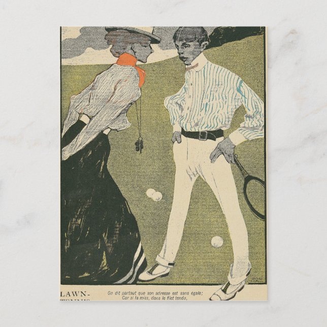Carte Postale Tennis de pelouse (Devant)