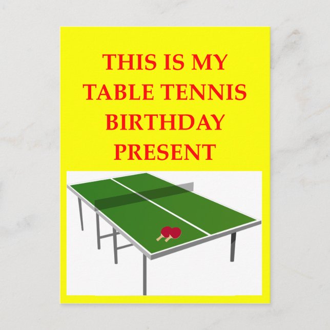 Carte Postale tennis de table (Devant)