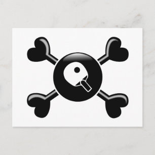 Carte Postale Tennis de table Crossbones