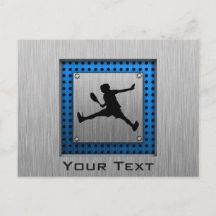 Carte Postale Tennis en aluminium brossé