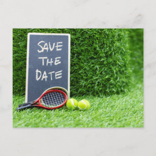 Carte Postale Tennis Enregistrer la date pour l'invitation de la