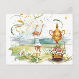 Carte Postale Tennis félicitations au joueur