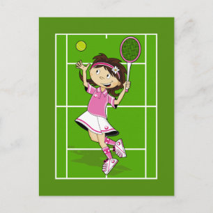 Carte postale Tennis Girl