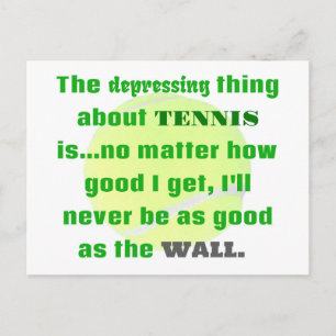 Carte Postale Tennis Joke Cadeau Pour Rires Tennis Ball