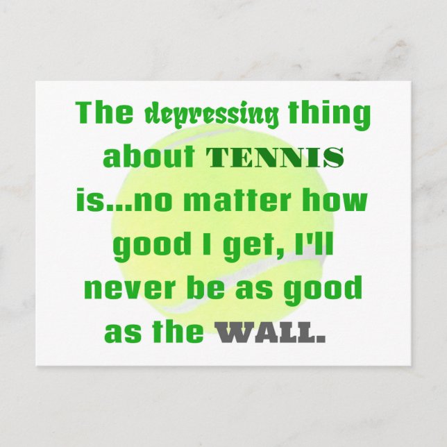 Carte Postale Tennis Joke Cadeau Pour Rires Tennis Ball (Devant)