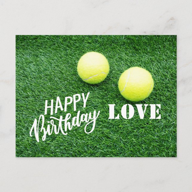 Carte Postale Tennis Joyeux Anniversaire (Devant)