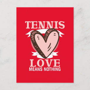 Carte Postale Tennis Love ne signifie rien pour la Saint Valenti