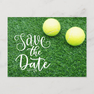 Carte Postale Tennis Sauvez la date pour l'invitation de la fête